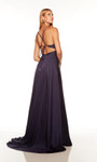 Alyce Paris 61460 Satin Chiffon V-Neck Flowy Long Prom Dress