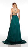 Alyce Paris 61460 Satin Chiffon V-Neck Flowy Long Prom Dress