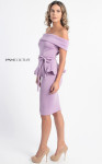 MNM Couture L0003 Off Shoulder Strapless Knee Length Dress