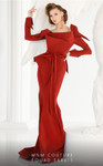 MNM Couture 2540 Off the Shoulder Long Sleeves Fitted Dress