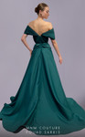 MNM Couture 2687 Taffeta Off Shoulder Plunging Neck Dress