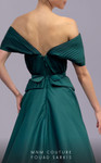 MNM Couture 2687 Taffeta Off Shoulder Plunging Neck Dress