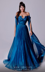 MNM Couture 2694 Organza Strapless Pleating Sleeveless Dress