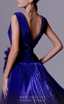 MNM Couture 2708 Organza Sleeveless Plunging Neck Long Dress