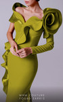 MNM Couture 2714 Satin Sweetheart Neck Ruffles Fitted Dress