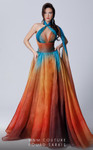 MNM Couture 2721A Chiffon Halter Neck Sleeveless Long Dress