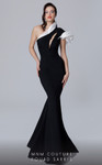 MNM Couture 2736 Sleeveless One Shoulder Beaded Long Dress