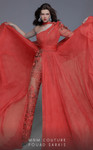 MNM Couture 2740 Chiffon Beaded Ruched One Sleeve Jumpsuit