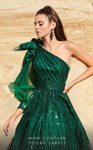 MNM Couture 2745 Tulle Beaded One Shoulder A-Line Long Dress