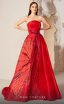 MNM Couture E0013 Mikado Strapless Sleeveless Long Dress