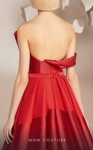 MNM Couture E0014 Mikado Off Shoulder One Shoulder Dress