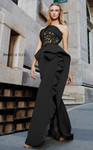 MNM Couture N0297 Crepe Strapless Sleeveless Ruffles Dress