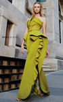 MNM Couture N0297 Crepe Strapless Sleeveless Ruffles Dress
