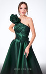 MNM Couture N0447 Taffeta One Shoulder Sleeveless Long Dress
