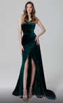 MNM Couture N0449 Velvet Strapless Sleeveless Long Dress