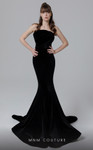 MNM Couture N0450 Velvet Strapless Sleeveless Fitted Dress