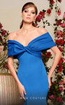 MNM Couture N0482 Crepe Off Shoulder Strapless Fitted Dress