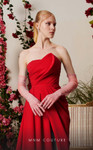 MNM Couture N0503 Crepe Strapless Sleeveless A-Line Dress