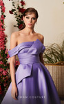 MNM Couture N0511 Mikado Off Shoulder Strapless A-Line Dress