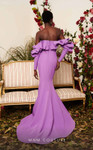 MNM Couture N0512 Crepe Strapless Long Sleeves Long Dress