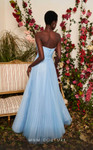 MNM Couture N0513 Tulle Square Neck Strapless Long Dress