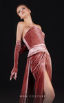 MNM Couture N0515 Velvet Strapless Sweetheart Neck Dress