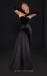 MNM Couture N0516 Velvet Strapless Sweetheart Neck Dress