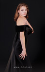 MNM Couture N0519 Velvet Square Neck Off Shoulder Long Dress