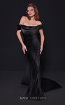 MNM Couture N0519 Velvet Square Neck Off Shoulder Long Dress