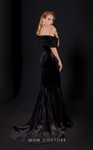 MNM Couture N0523 Velvet Sweetheart Neck Off Shoulder Dress