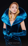 MNM Couture N0524 Velvet Stand Collar Neck Sleeveless Dress