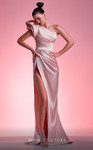MNM Couture G1217 One Shoulder Sleeveless Long Fitted Dress
