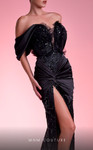MNM Couture G1238 Satin Beaded Sweetheart Neck Corset Dress