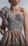 MNM Couture G1260 Taffeta Sweetheart Neck Ruffles Long Dress