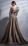 MNM Couture G1260 Taffeta Sweetheart Neck Ruffles Long Dress