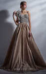 MNM Couture G1260 Taffeta Sweetheart Neck Ruffles Long Dress