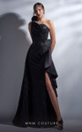 MNM Couture G1261 Glitter One Shoulder Ruffles Long Dress