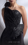 MNM Couture G1261 Glitter One Shoulder Ruffles Long Dress