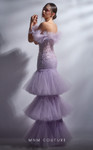 MNM Couture G1278 Ruffles Off Shoulder Strapless Long Dress