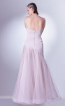 MNM Couture G1343 Chiffon Sleeveless Crepe Trumpet Dress
