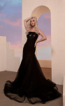MNM Couture G1343 Chiffon Sleeveless Crepe Trumpet Dress