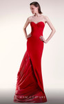 MNM Couture G1407 Crepe Sweetheart Neck Strapless Long Dress