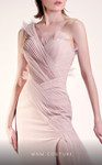 MNM Couture G1431 One Shoulder Sleeveless Crepe Fitted Dress