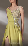 MNM Couture K3903 Beaded Embroidery Illusion Neck Long Dress
