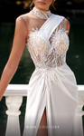 MNM Couture K3938 Beaded Crepe High Neck Sleeveless Dress