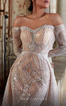 MNM Couture K3950 Beaded Sweetheart Neck Off Shoulder Dress