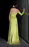 MNM Couture K3985 Satin One Sleeve Embroidery Long Dress