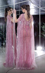 MNM Couture K3992 Plunging Neck Cape Sleeves Beaded Dress