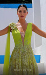 MNM Couture K3995 Beaded Sleeveless Plunging Neck Long Dress