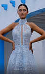 MNM Couture K3997 Organza Halter Neck Sleeveless Long Dress